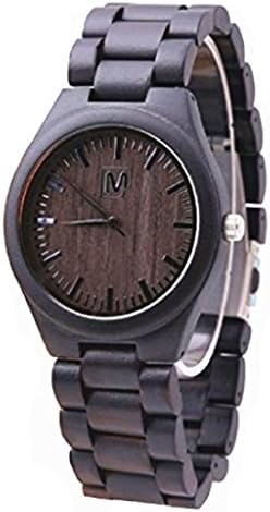 Unisex Wooden Watch Colorful Bamboo Watch with Genuine Leather Strap Quartz Analog with Quality Japan Movement