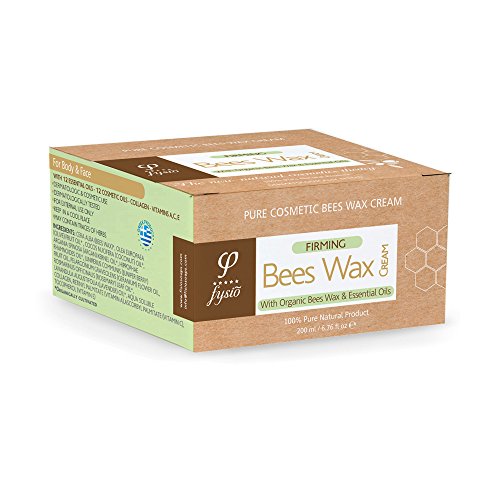 Body Firming Cream With Organic Beeswax, Extra Virgin Olive Oil And Essential Oils - By Fysio Natural Cosmetics - Made of All natural Ingredients – 200ml - For Body, Face, Neck and Breast - Best Body Firming, Tightening & Toning - Helps Protect The Skin Against Further loss of Elasticity - Visibly Firmer And Tighter Skin - Can Be Used With Massager, Body Wraps, Pants and Derma / Skin Roller .