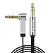 Price comparison product image Audio cable Kinps 1M Right Angled Stereo 3.5mm Premium Auxiliary Audio Cord ,Male to Male Gold Plated Cable for Apple iPhone, iPod, iPad,Android Samsung Smartphones,Tablets MP3 Players and more