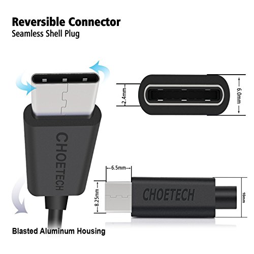USB C Kabel CHOETECH 1.6ft(0.5m) USB Typ C Kabel mit hoher Geschwindigkeit USB Type C auf USB Kabel für Galaxy S8 S8 Plus, LG G6, G5, Lumia 950xl/950, Nexus 5x/6p, OnePlus 3 und Type-C Unterstützte Smartphones - 3