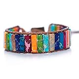 echt leder armband herren ♛ Dieses Chakra Armband ist ein schönes Geschenk für ihre Familie, Freunde und Bekannte: Perfekt für Geburtstage, Brautjungfern, Weihnachten, Valentinstag, Muttertag, Vatertag, Oktoberfest, Erntedankfest, Top Geschenk