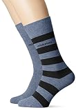  BOSS BlockStripe Col C Calcetines, Azul (Open Blue 487), 39/42 (Talla del fabricante: 39-42) (Pack de 2 para Hombre