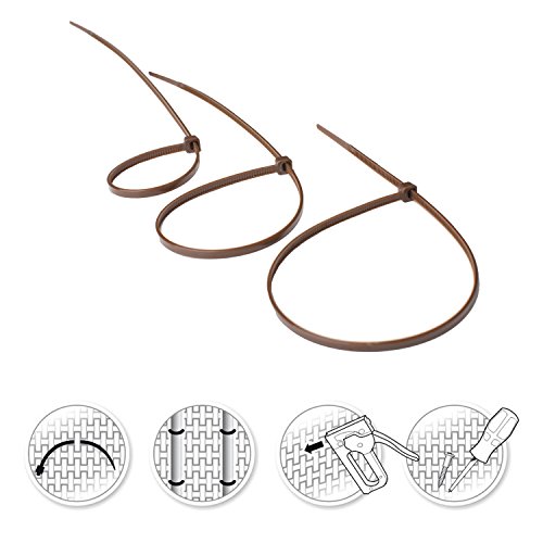 Mayaadi-Home Rattan Balkon und Terrassen-Sichtschutz inkl. Kabelbinder für eine einfache Montage, 100cm breit Anthrazit (Meterware) - 4