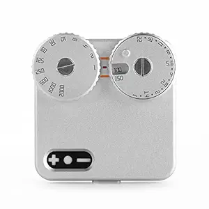 TTartisan Light Meter with Two Dial Electronic Camera Light Meter Hot/Cold Shoe Fixing Camera Photometer Photography Set-top Light Meter, Adjust Shutter Speed, ISO Silver