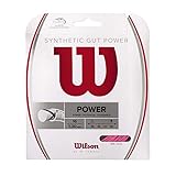  WILSON Cuerda de Tenis sintético Gut Power, WRZ945800, Rosa, 16-Gauge