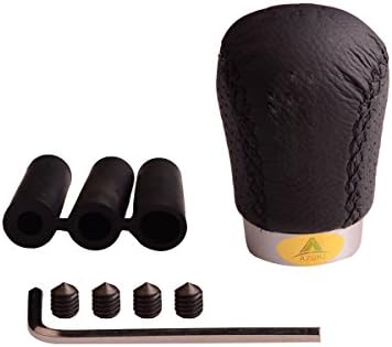 AZQKJ Car Leather Gear Stick Shift Shifter Knob Lever Cover Universal Fit For Most Manual transmission vehicles