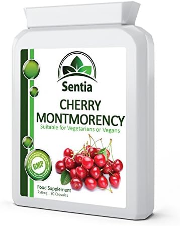 Cherry Montmorency 750mg -100% NATURAL Veggie Capsules x 90. Premium Quality (UK MANUFACTURED) Supports Cardiovascular &amp; Joint Health, Improved Sleep Patterns and more. Suitable for Vegetarians &amp; Vegans . Love What You Eat!