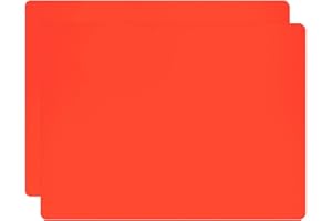ANEWISH Manteles Individuales de Silicona, Juego de 2 Mantel Individual,Antideslizante Lavables Resistente al Calor Impermeable Fácil de Limpiar 40 x 30 cm, Rojo