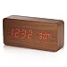 Produktbild Holz Wecker, YOKKAO Digital Rechteck Wecker LED Display Uhr mit Wecker Soundsteuerung Temperatur Anzeige