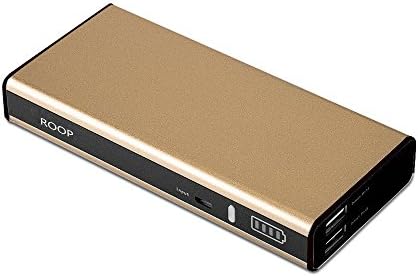 Power Bank 13000mAh Portable External Battery Pack 2 USB Port Portable Charger for Apple,iPhone iPad Air Mini,Samsung Galaxy Note Galaxy S6 Edge GoPro Android and Smartphones Tablets ROOP(Gold)