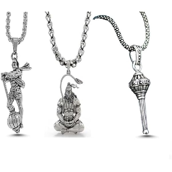 ASTROGHAR Shree Bajrang Bali Hanuman Ji Metal Pendant Locket - 30mm, Approx. 10g, For Men & Women - View #3