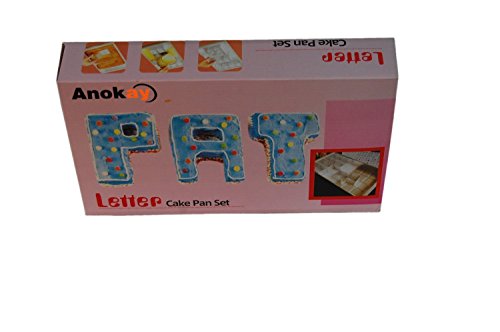 Anokay Aluminium Backformen / Kuchenform verstellbar Antihaft für Groß Buchstaben Alphabet Zahlen DIY Backen Formen Set Ausstechformen Hochzeit Geburtstag Taufe - 7