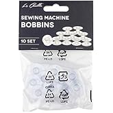 La Canilla &reg; - Sewing Machine Singer Bobbins - Alpha Plastic Pack of 10 Bobbins Compatible with Silvercrest, Brother, Juki an