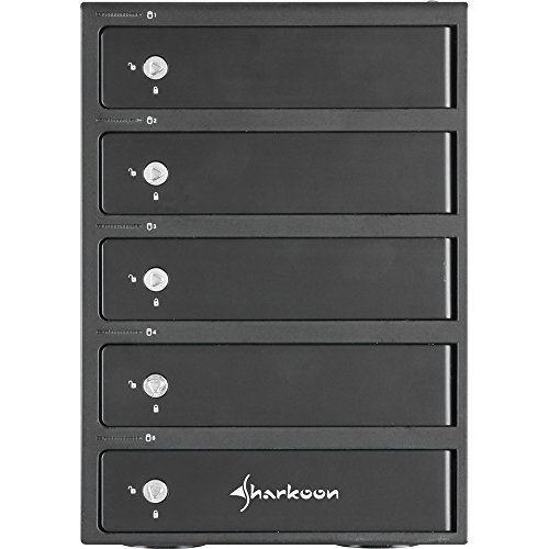 Sharkoon 5-Bay Raid-Gehäuse 8,9 cm (3,5 Zoll) USB 3.0/eSATA - 3