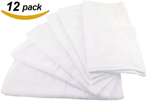 ROHI Salon Towels Easy Care, Ringspun Cotton for Maximum Softness and Absorbency, 12-pack - White (30cm x 30cm)