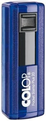 Colop Plus 20 Personalised Self Inking Rubber Pocket Address Stamp Indigo (Black Ink)