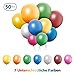 Produktbild TURATA 50 pcs LED Leuchtballons Bunt 7 Farben Balloons 24 Stunden Leuchtdauer für Party Geburtstag Feiertag Hochzeit Weihnachten
