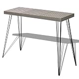 Distancia del suelo: 67 cm vidaXL Mesa Auxiliar Consola Estilo Retro 90x30x71,5 cm Gris Mesita de Entrada