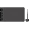 HUION Inspiroy 2 M 2023 New Graphics Tablet, New Digital Pen PW110, 8 Customizable Shortcut Keys, Easy-to-Use Scroller, Ideal for drawing, studying and working from home(Black)