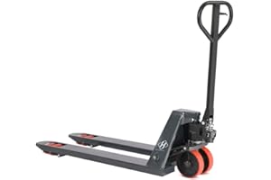 ‎HEMMDAL HEMMDAL Hubwagen | 2.500 kg Tragkraft | 1.150 mm Gabellänge | Lenkrad/Gabelrolle aus robustem Polyurethan | Tandem-Gabelrollen | Palettenhubwagen