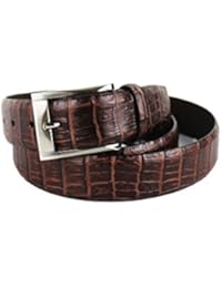Zerimar Cinturon grabado para hombre confeccionado en piel de alta calidad Color marron