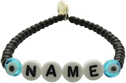 Personalized Name Alphabet Glass Bead Bracelet