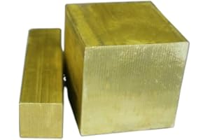 HOMEXO Messingstange Messing Würfel Block Vierkant Stange Platte Blech DIY Nietmaterial, Baumaterial 1St (Color : 15X15X200mm)