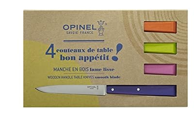 Opinel 1532 Coffret de 4 couteaux de Table Bon Appétit Esprit Pop N°125