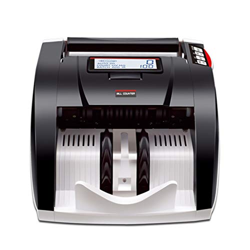 Preisvergleich Produktbild Banknotenzähler Bill Counter Multinationale Währungszähler Tragbare Gelddetektoren Unterstützende Plastikmünzen (Color : Black)