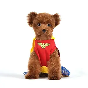 DC Comics Wonder Woman Dog Costume | Superhero Costume for Dogs | Dog Halloween Costume, X-Large