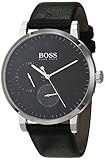 Hugo BOSS Unisex Multi Zifferblatt Quarz Uhr mit Leder Armband 1513594