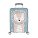 Produktbild Nur abdecken Cute Shy Baby Löwe Vektor Illustration Muster Staubschutz Trolley Protector case Reisegepäck Beschützer Koffer Abdeckung 28,5 X 20,5 Zoll