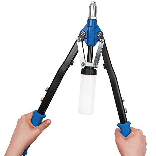 Nietzange Blindnietzange Hebelnietzange 3,2-6,4 Nietmutternzange Nietzenzange Nietgerät inkl. 5 Mundstücke 445mm - 7