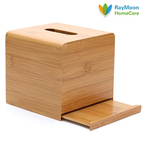 RayMoon Klassisch Quadratisch Holz Kosmetiktücher Box Kosmetiktuchspender - 2
