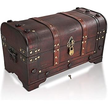 Brynnberg Schatztruhe groß mit Schloss 40x20x22cm Holztruhe Schatzkiste