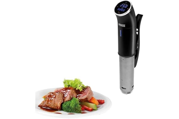 Princess Sous-Vide Stick, Cuiseur Sous Vide & Thermoplongeur De Précision, Écran Digital, IPX7 Étanche, Température 25–95 °C, Signal De Fin, 1200 W, Noir, 01.267003.01.001