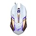 Produktbild Happysdh Gaming Maus,T1Gamer Maus 2400DPI PC Gaming Maus Hohe Präzision für Pro Gamer mit 6 programmierbaren Tasten/ LED/ ergonomisches Design/ USB-Wired Maus optisch (Weiß)