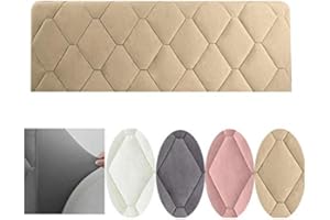 WYJHNL Copri Testata Letto, Copertura Testata Letto Matrimoniale/Singolo Imbottito Fodera Elastica Protezione A Tinta Unita Copertura Decorazione Camera Letto Antipolvere Cover Beige 180x73cm
