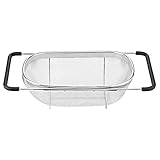  Material: acero inoxidable de alta calidad + silicona. Tamaño: aproximadamente 34 * 24 * 11 cm / 13.39 * 9.45 * 4.33 pulg. Tamaño desplegado: aproximadamente 54 * 24 * 11.5 cm / 21.26 * 9.45 * 4.53 pulg.