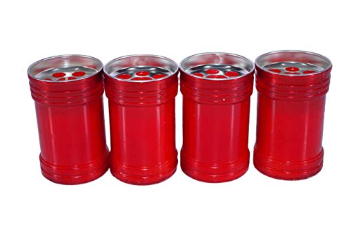 Zambonin - Velas votivas de Cera Rojas sin Tapa para la Lluvia de Varias Alturas y Paquetes