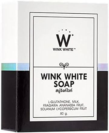 Wink White Gluta Pure Soap - Glutathione Whitening Soap with SPF50 Sunscreen, Coconut Oil, Rice Bran Oil and Multivitamins - 70g