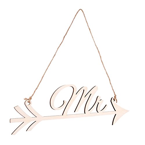 FENICAL MR und Mrs Pfeil Schild Hochzeit Dekoration - 3