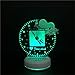 Produktbild PDDXBB Neuheit Time Clock 3D Led Tischlampe Touch USB Fernbedienung Nachtlicht Weiß 210 * 170 * 40Mm (Batterie Lade Fernbedienung)