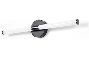 B·LED BARCELONA LED BARCELONA LED. Applique LED tubolare nera per bagno da 60 cm – 8 W, 720 lm, IP44 – Luce bianca neutra 4000 K – Illuminazione moderna ed efficiente. Applique sopra lo specchio del bagno