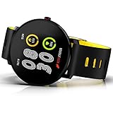 YEARNLY Smartwatch Wasserdicht IP68 Smart Watch Uhr mit Pulsmesser Fitness Tracker Sport Uhr Fitness Uhr mit Schrittzähler,Schlaf-Monitor,Stoppuhr,Call SMS Benachrichtigung Push für Android und iOS