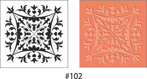 FineArt Texture Stamps Batic Pattern Polymer Clay Molding Mat 3.5 cms