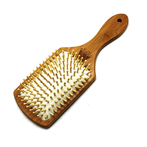 Hibote Wooden Paddle Brush Wooden Hair Care Spa Massage Comb Anti-static Comb