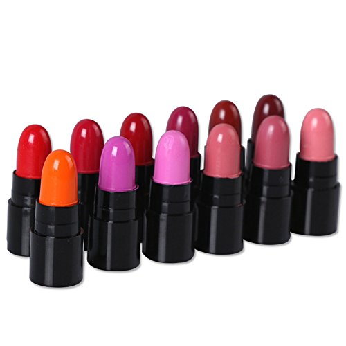 ROPALIA 12 Farben Mini Lippenstift Set Wasserdicht Langlebig Lippenstift Reise Set - 2