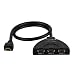 Produktbild Portta HDMI Switch Umschalter 4K 3 Ports 3x1 Verteiler mit HDMI Kabel Zopf und USB Kabel 2.0a/b Unterstützung 4k@60Hz 4:4:4 HDR HDCP2.2 Full 3D Dolby TrueHD 3 IN 1 OUT für DTV Apple TV Xbox 360 One PS4 Pro