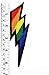 Produktbild Lightning Bolt Gay Lesbian Pride Regenbogen Retro Disco LGBT Cartoon Kinder Studenten Patch Weste/Jacke Biker Biker Biker Tattoo Jacke T-Shirt Aufnäher Aufbügler Aufbügler